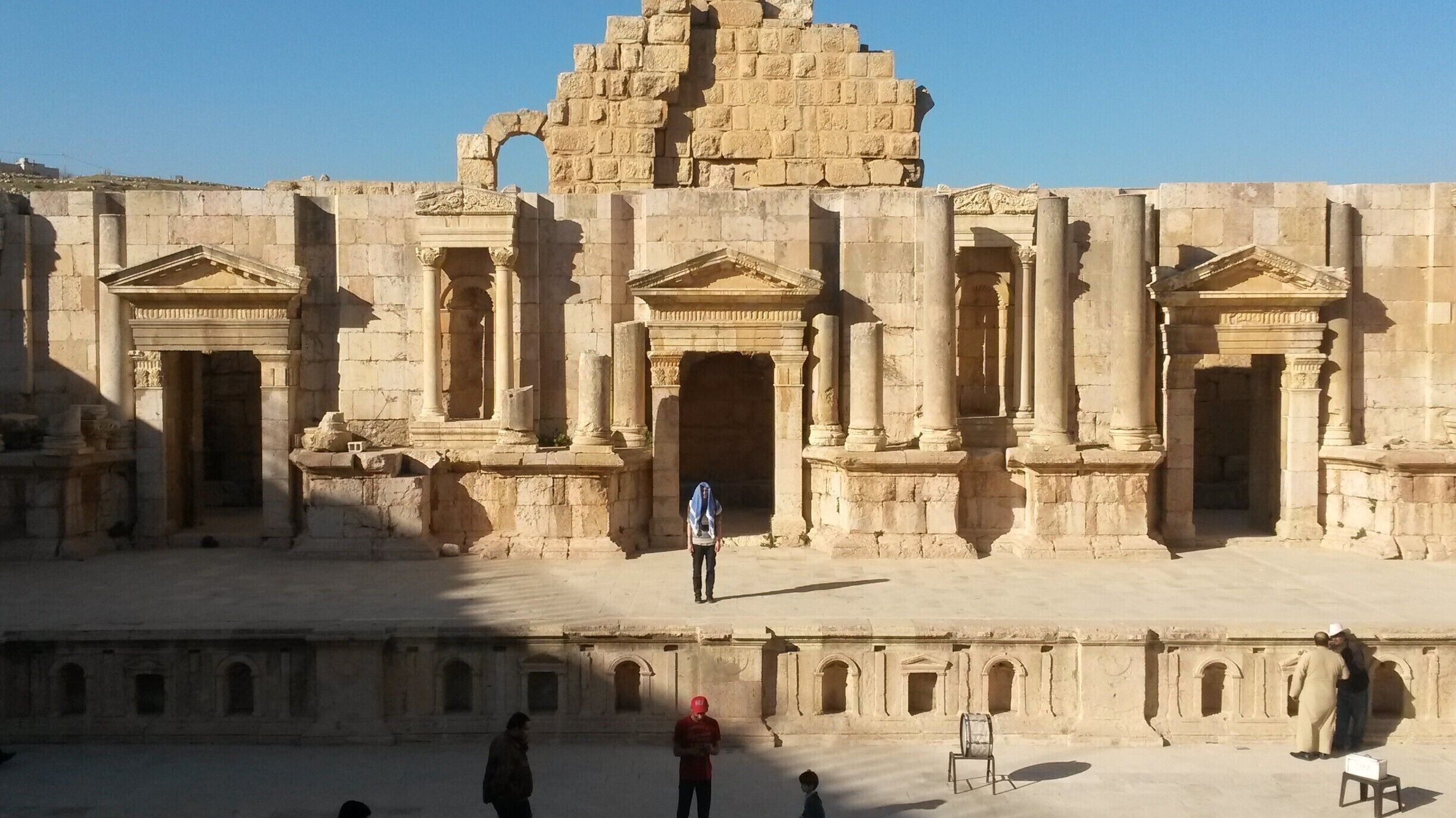 Most of the Roman history of Jordan, like this old theater can be found at this Archaeological site in the northern city of Jarash.  