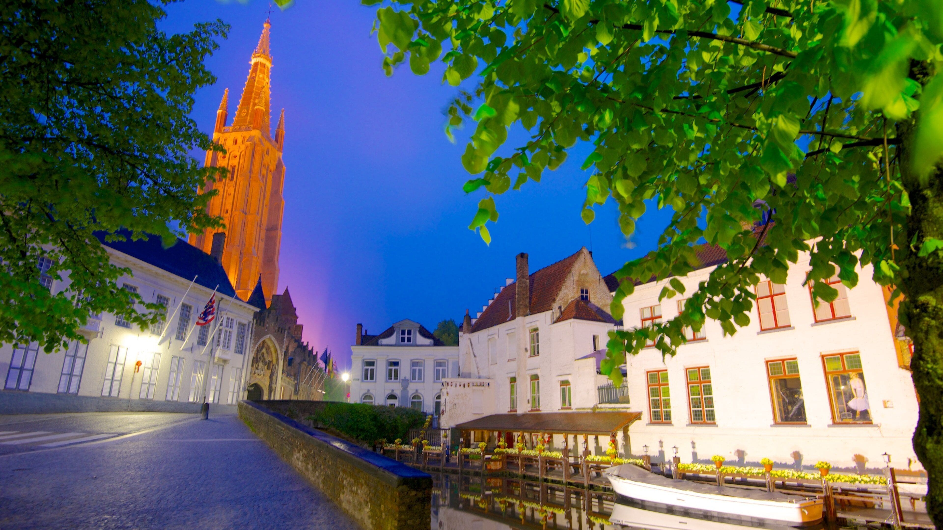ブルッヘ 表示 遺跡, 夜景 と ストリート シーン