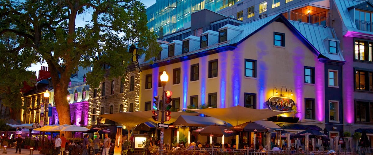 Grande Allée montrant scÚnes de rue, ville et scÚnes de nuit