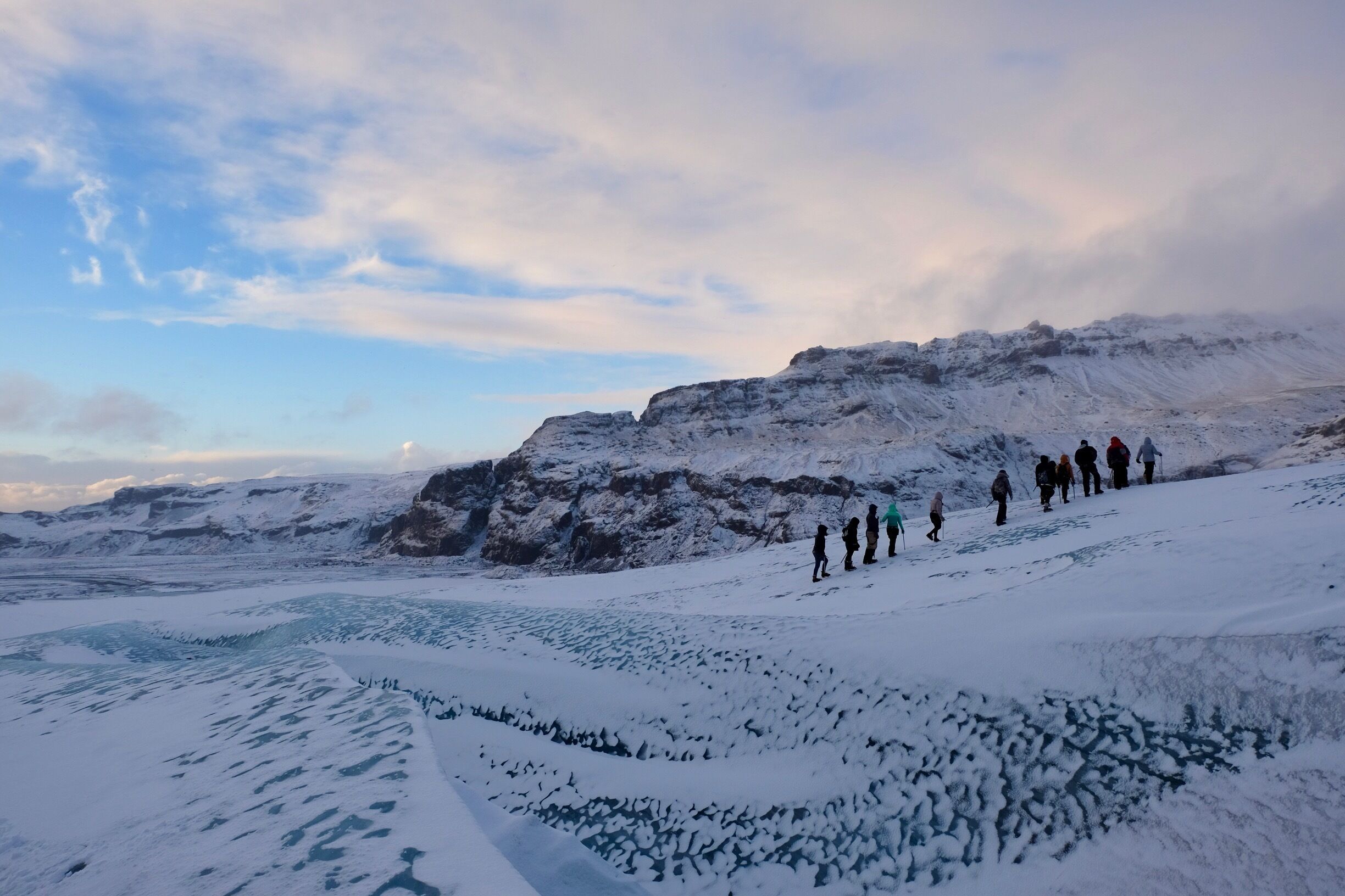 Glacier hiking on Solheimajokull, Iceland 