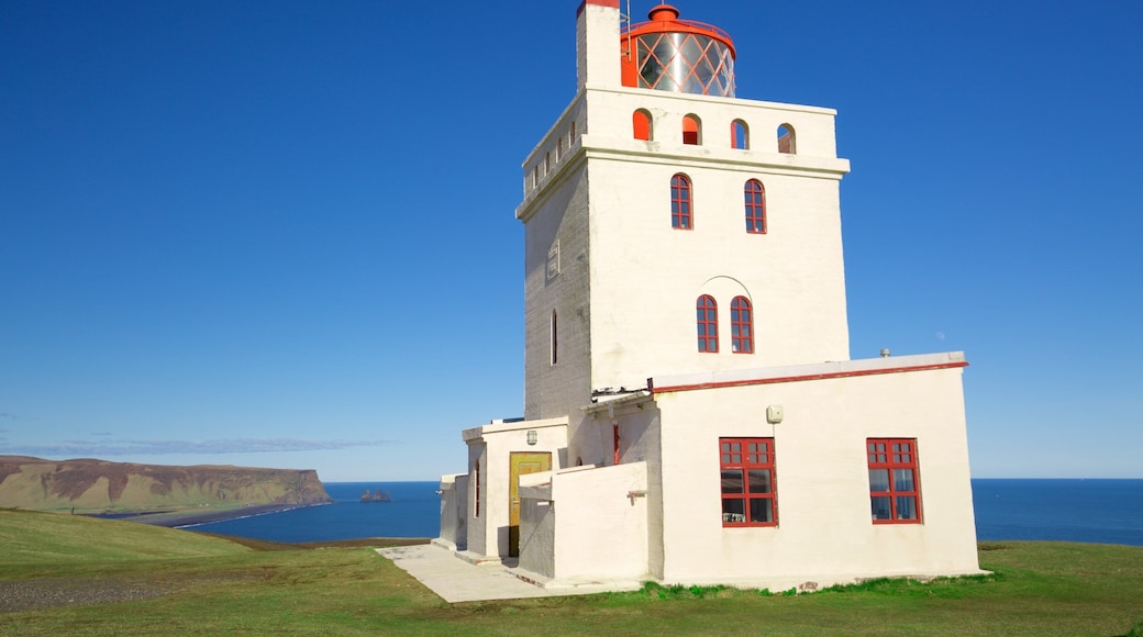 Dyrholaey showing general coastal views and a lighthouse