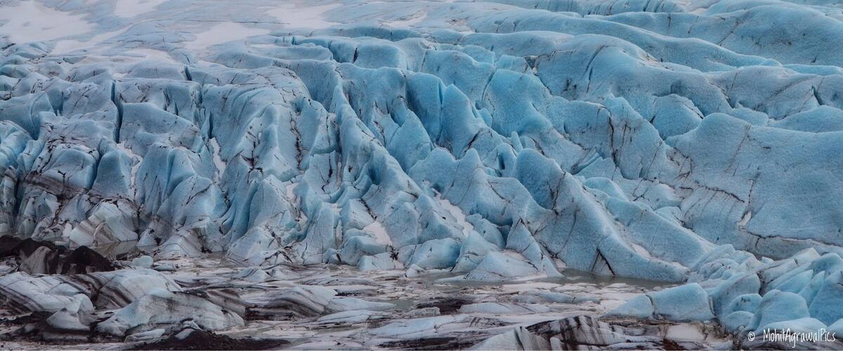 Ice can be a very interesting subject! The Sólheimajökull glacier tongue extends from the great Mýrdalsjökull glacier, down to the sandy plains of the Icelandic south coast. The spectacular surroundings are marked by rugged and majestic rock formations thoroughly shaped by the glacier | www.facebook.com/MohitAgrawalPics