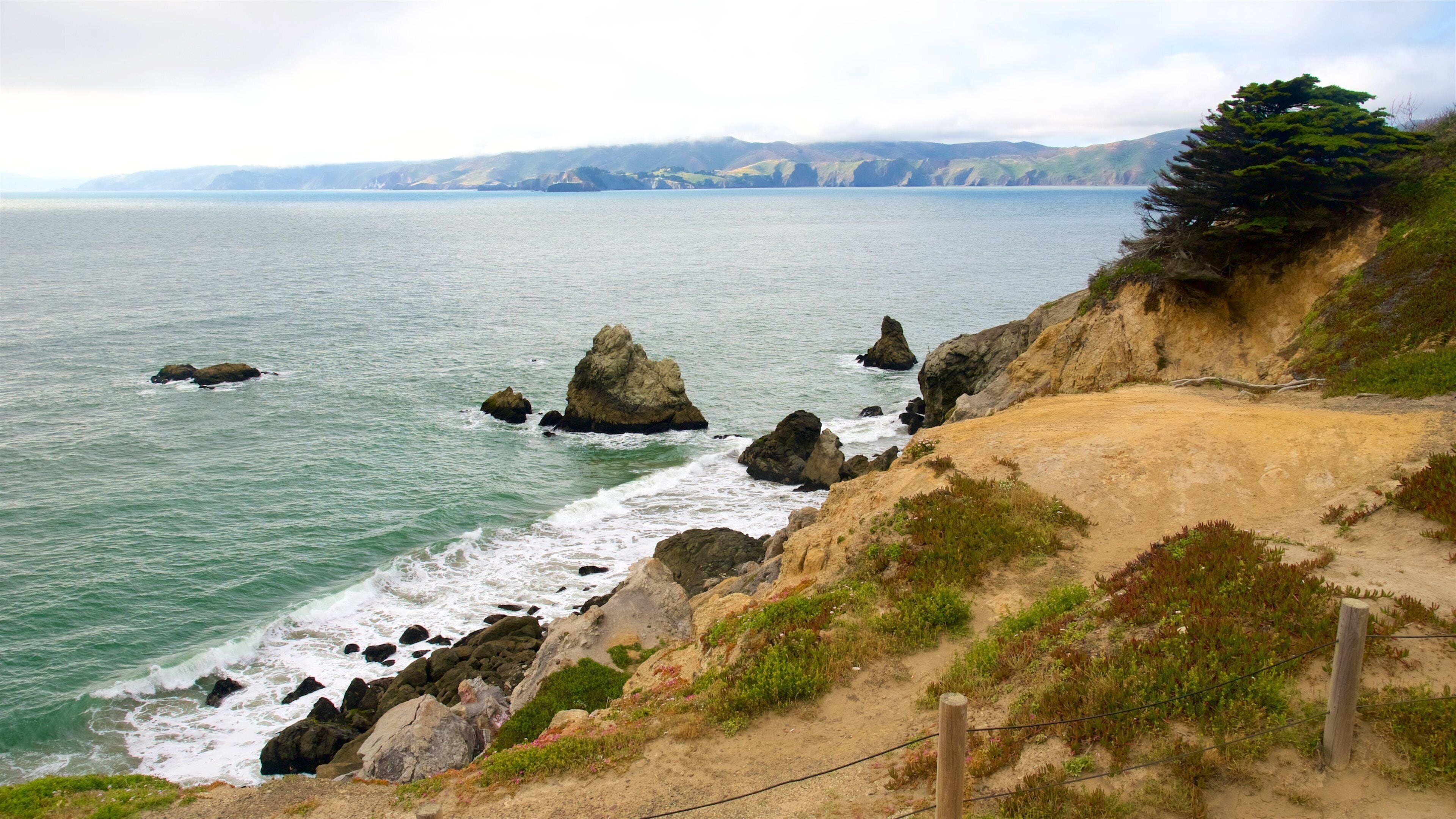 Land\'s End which includes general coastal views and rugged coastline