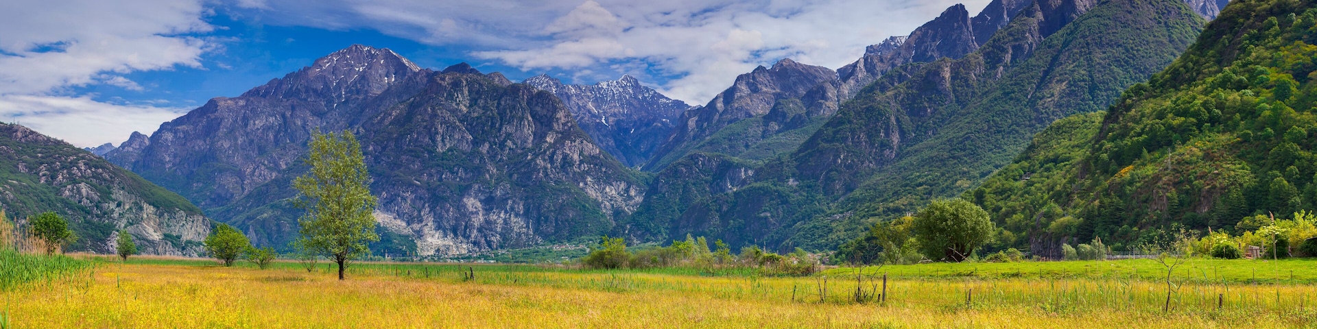 Beautiful summer landscape in the Italian Alps