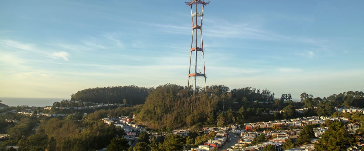 View of twin peak tower at san francisco,USA.