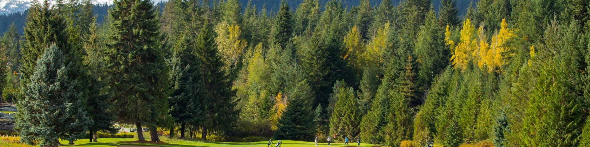 Whistler Golf Club featuring golf as well as a small group of people