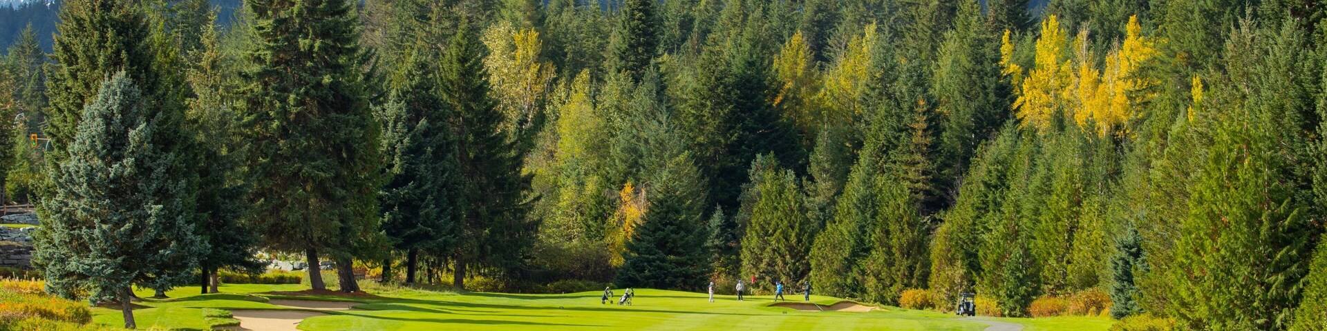 Whistler Golf Club featuring golf as well as a small group of people