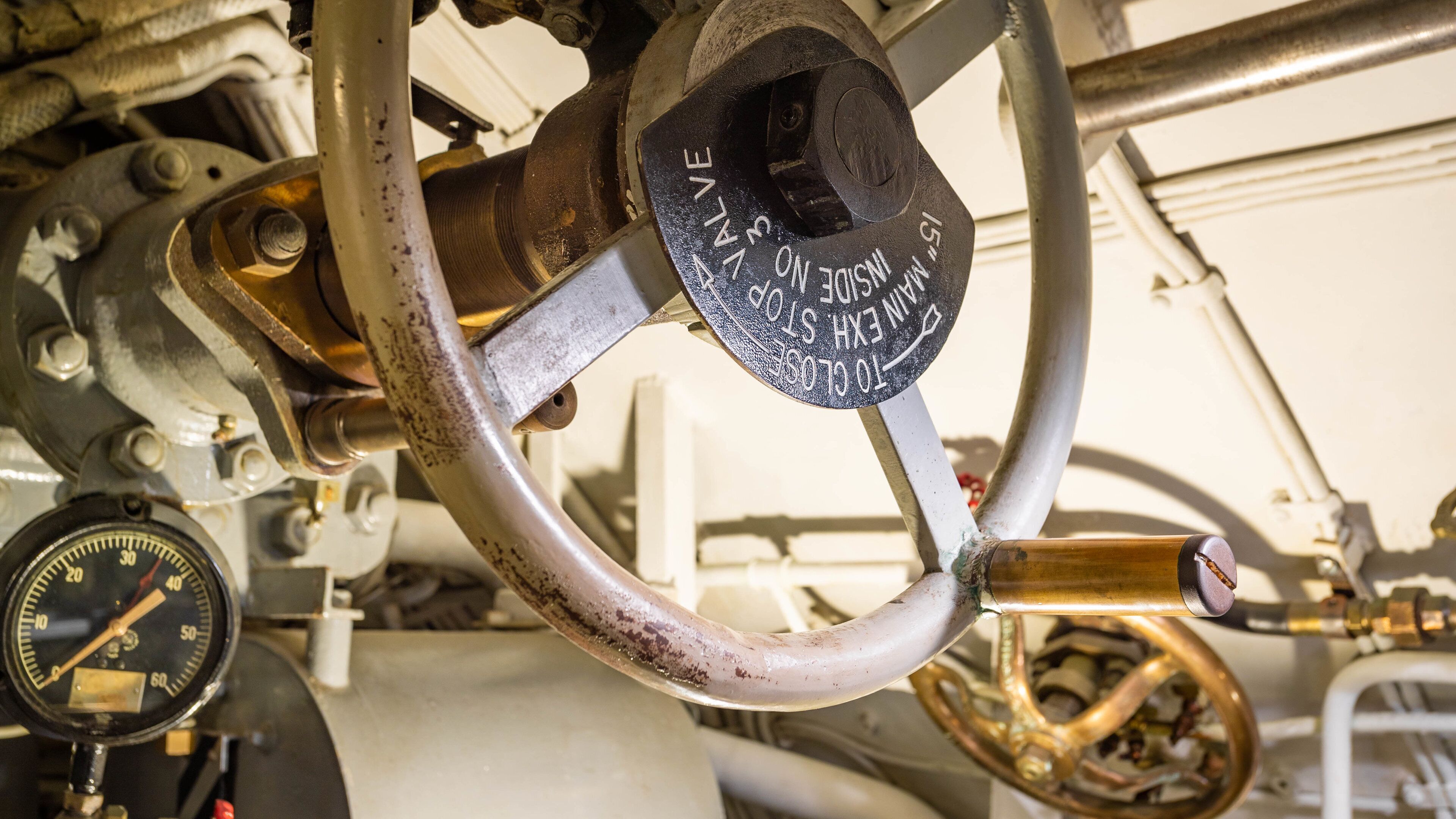 USS Pampanito featuring military items and interior views