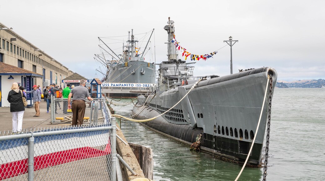 USS Pampanito featuring a marina