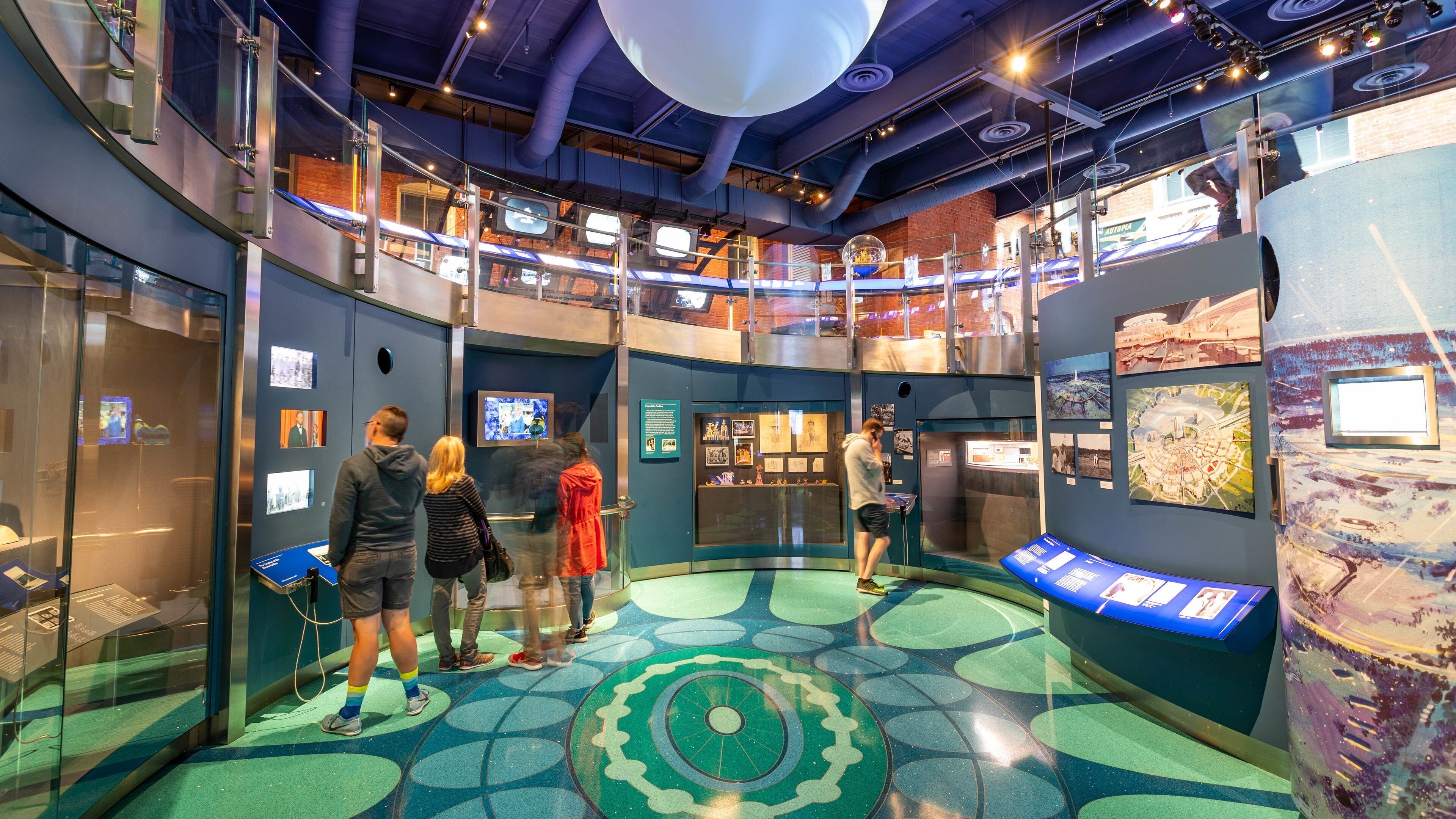 Walt Disney Family Museum which includes interior views as well as a small group of people