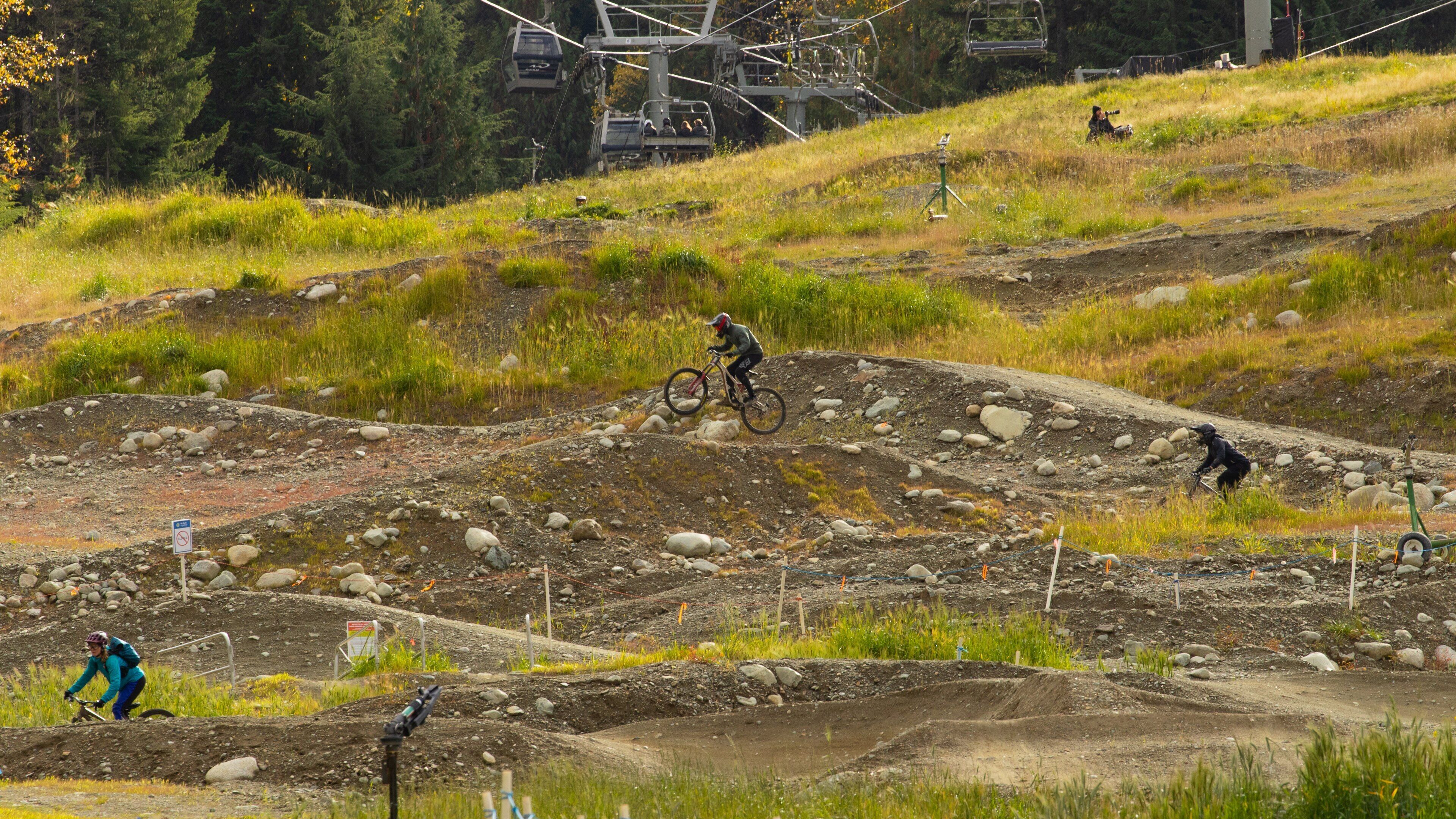 Whistler Mountain Bike Park showing mountain biking