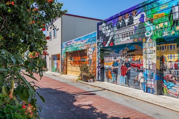 Balmy Alley showing outdoor art