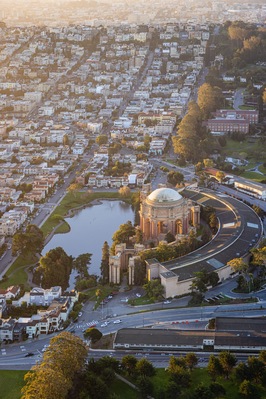 Palace of Fine Arts San Francisco Aerial Sunrise Photography