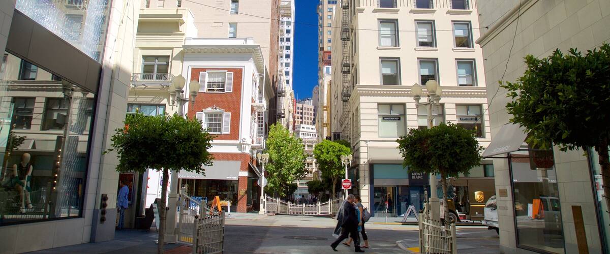 Maiden Lane which includes street scenes, central business district and a city