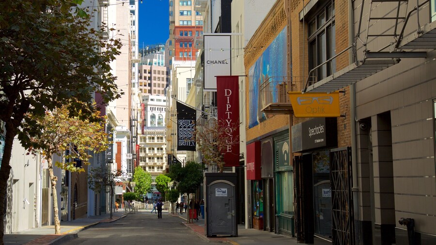 Maiden Lane showing signage, a city and cbd