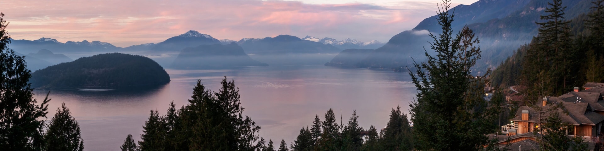 Howe Sound, West Vancouver, British Columbia Panoramic view