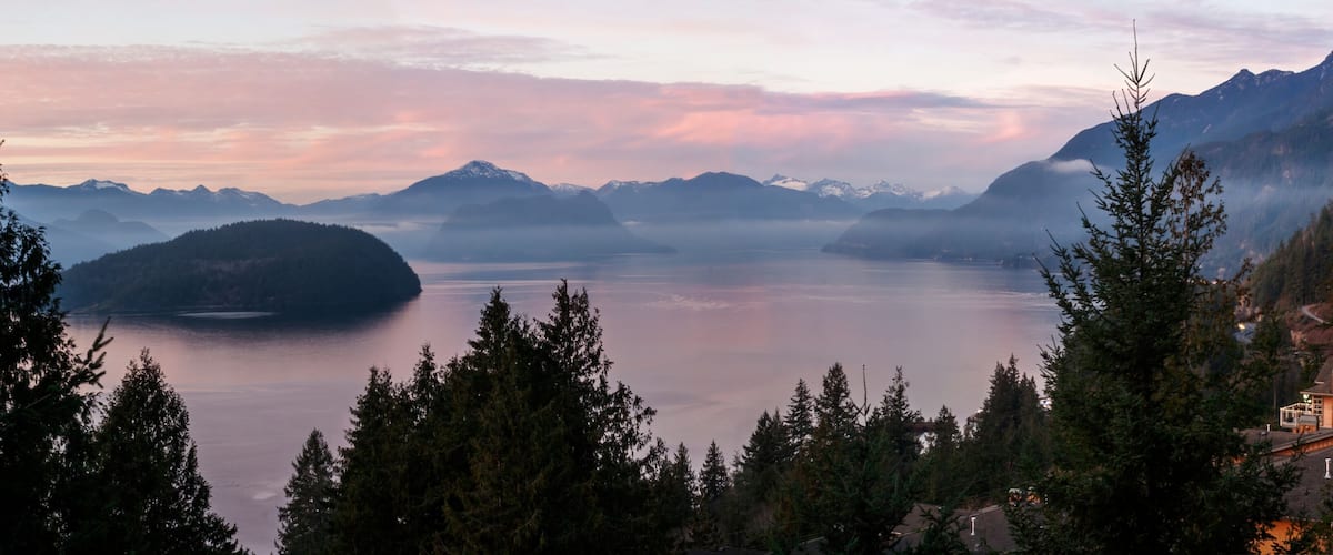 Howe Sound, West Vancouver, British Columbia Panoramic view