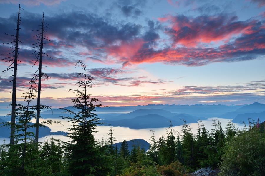 Bowen Lookout at sunset, Cypress Mountain, Vancouver, BC; Shutterstock ID 457714834; Purchase Order: -