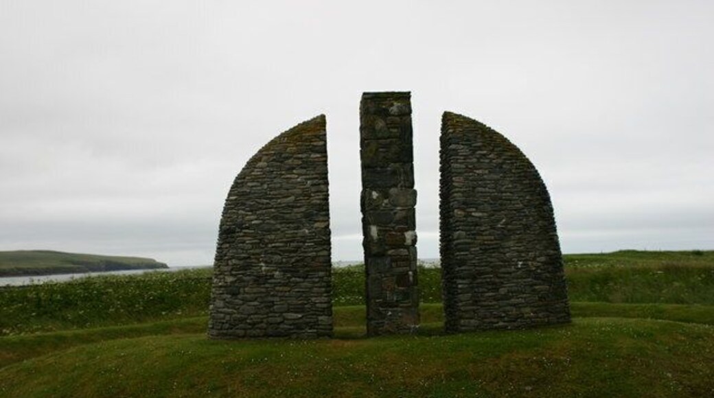 Memorial cairn to the Grias and Coll raiders. After WW1 returning servicemen claimed the land promised them by the government; only after confronting Lord Leverhulme the owner of Lewis and Harris.