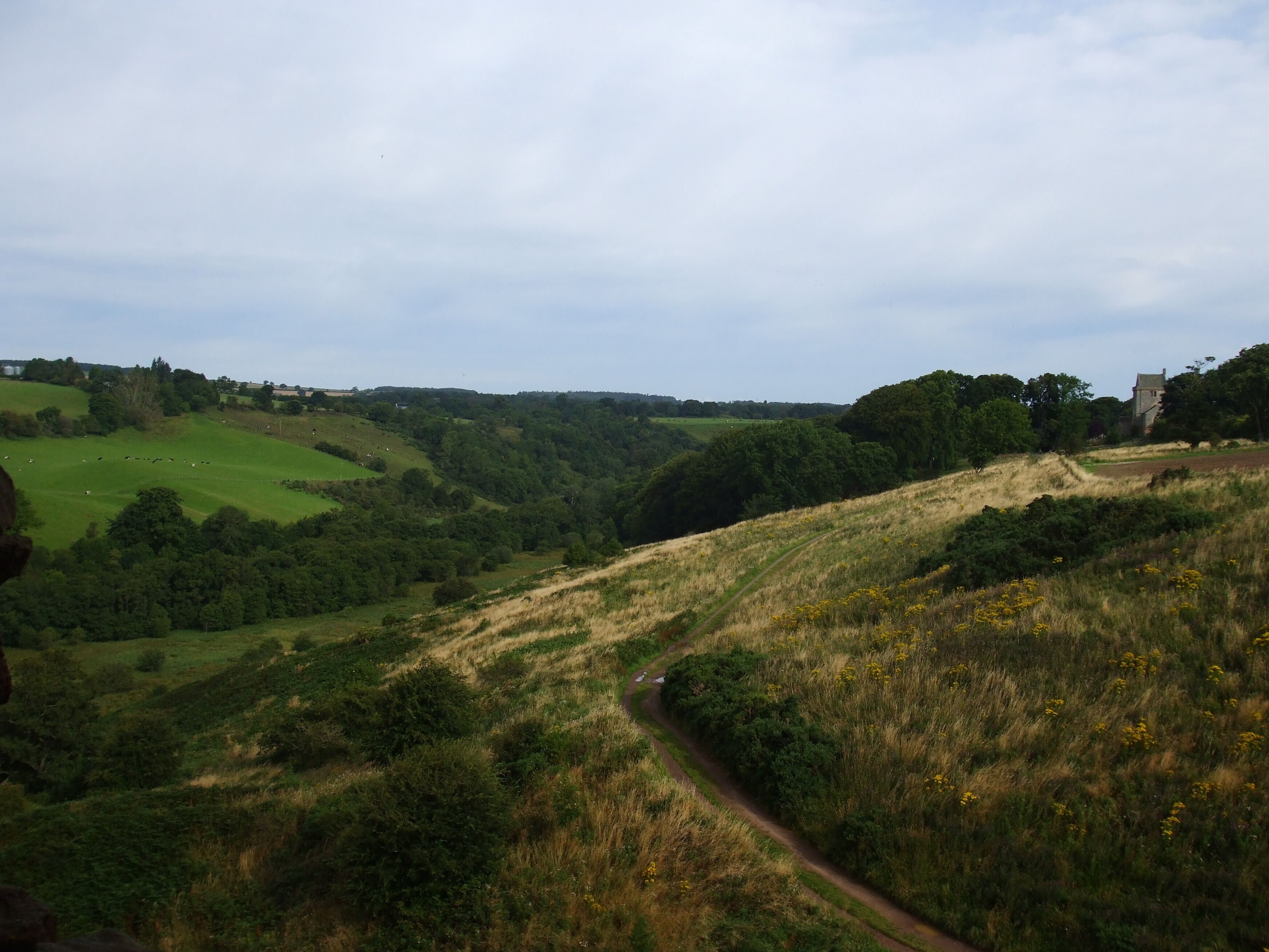 The path to Crichton Castle