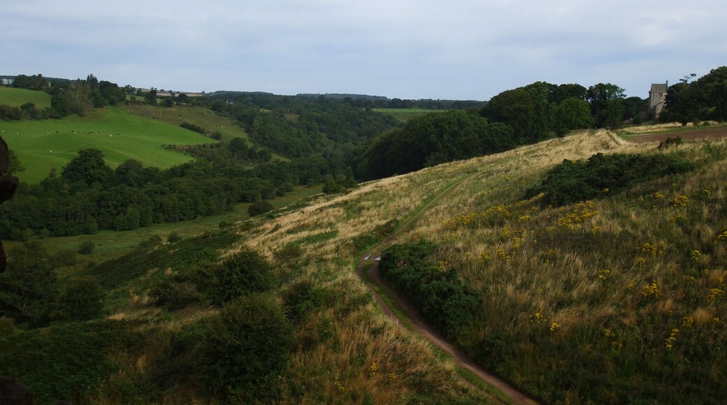 The path to Crichton Castle