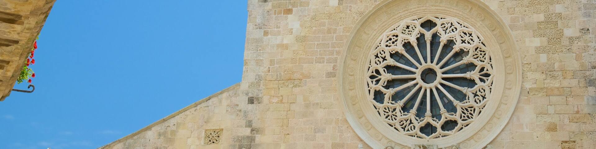 Catedral de Otranto mostrando una iglesia o catedral, patrimonio de arquitectura y elementos religiosos