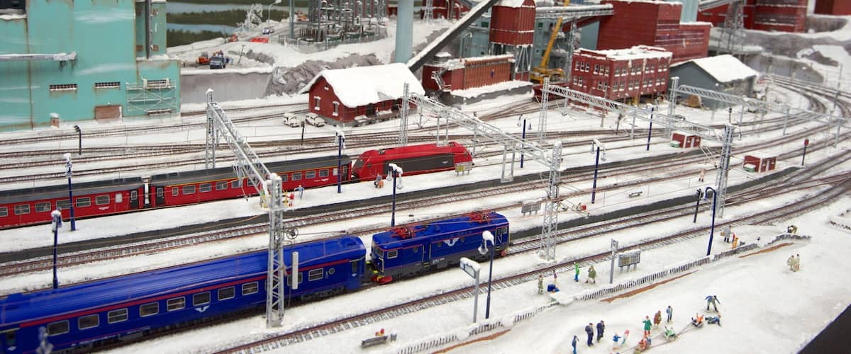 Miniatur Wunderland featuring railway items, interior views and snow