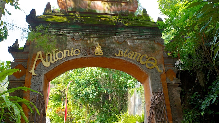 Blanco Museum featuring a park and signage