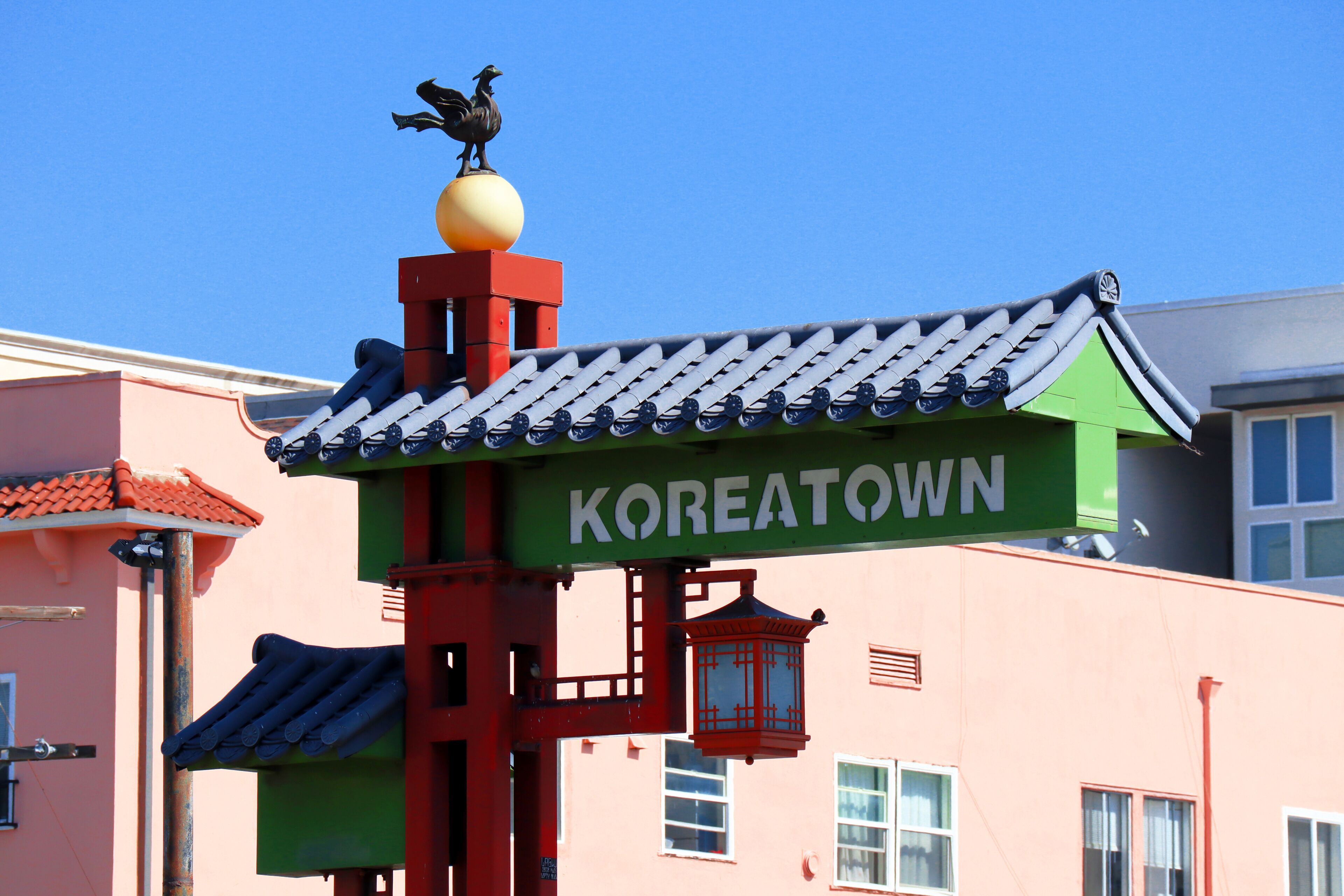 Los Angeles, California: Koreatown sign in the Koreatown neighborhood of Los Angeles