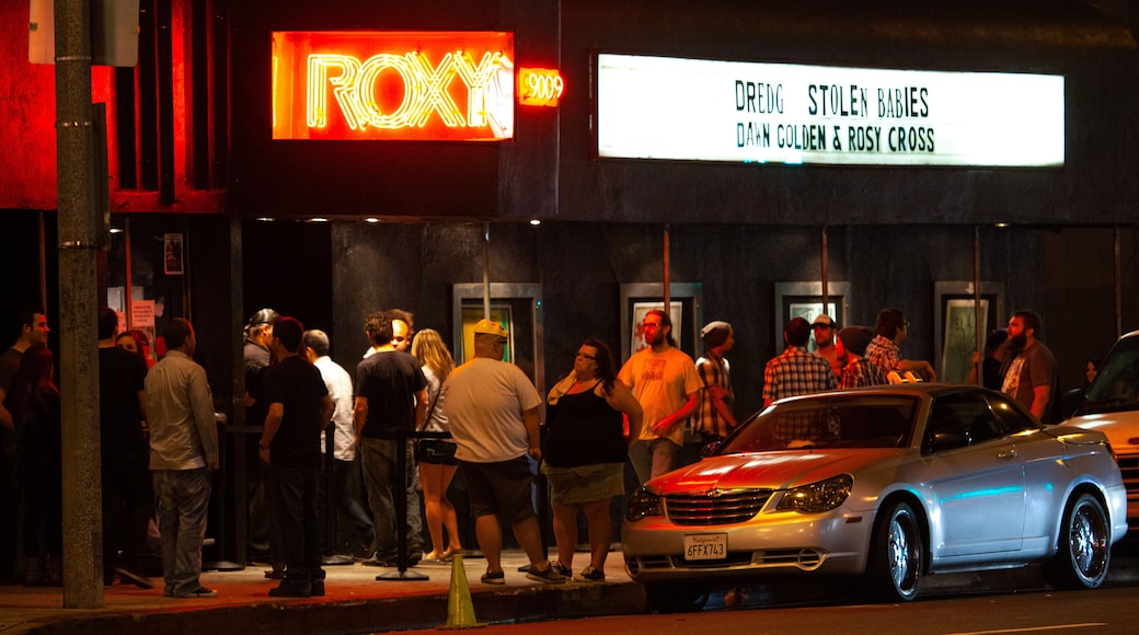 Sunset Strip featuring street scenes, nightlife and night scenes