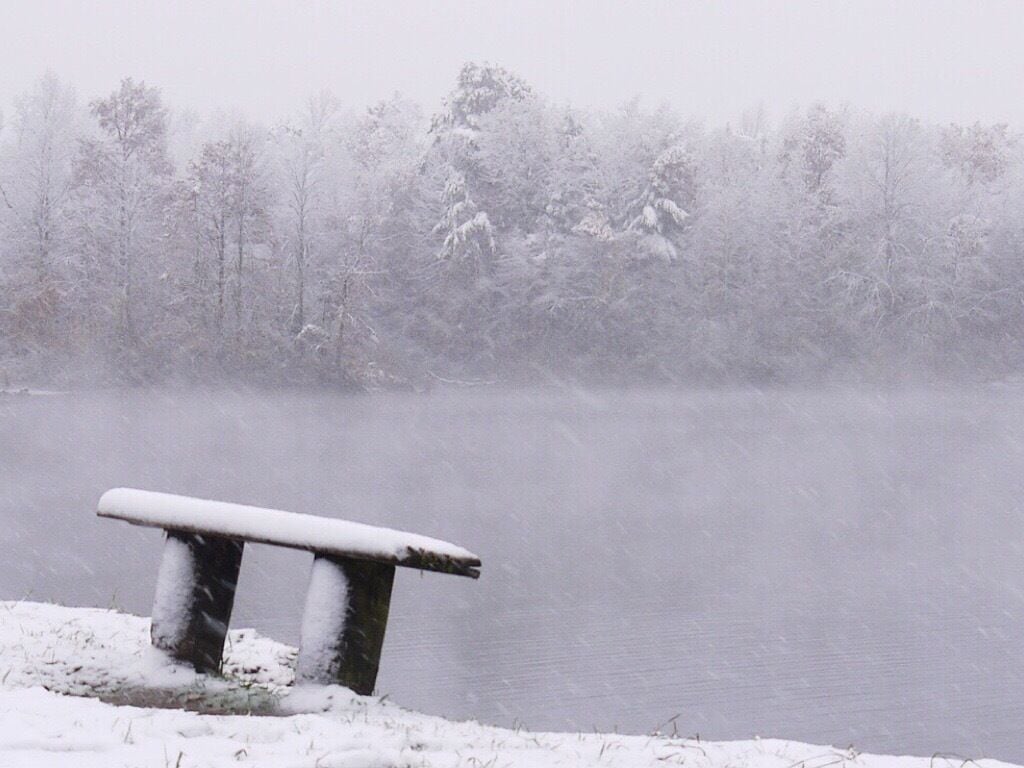 Winter setting in  on Indian Boundary Lake.  Late Fall 2016. 