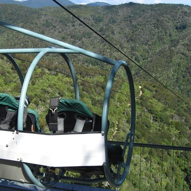 The Skywire at Happy Valley Adventures is a four-person cage attached to a modified flying fox, and drops you for one mile at over 100 kph (50mph). Authentic Kiwi hospitality that you don't find many other places in NZ.