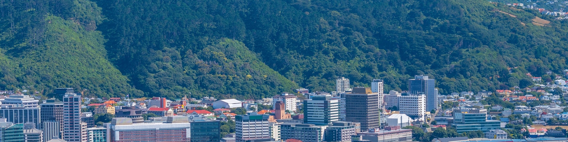 Waterfront of port in Wellington, New Zealand