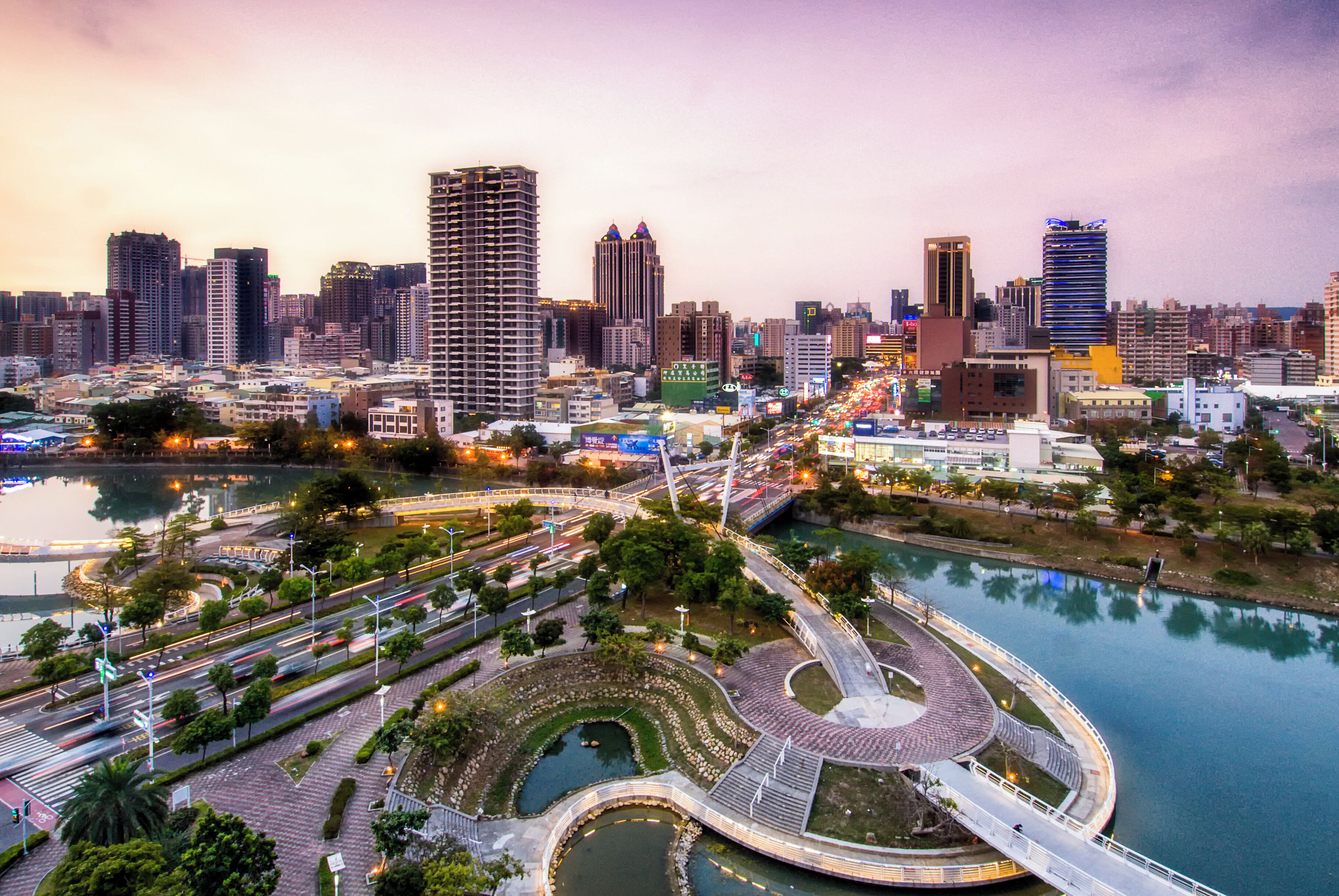 Heart of Love river in Kaohsiung city, Taiwan
