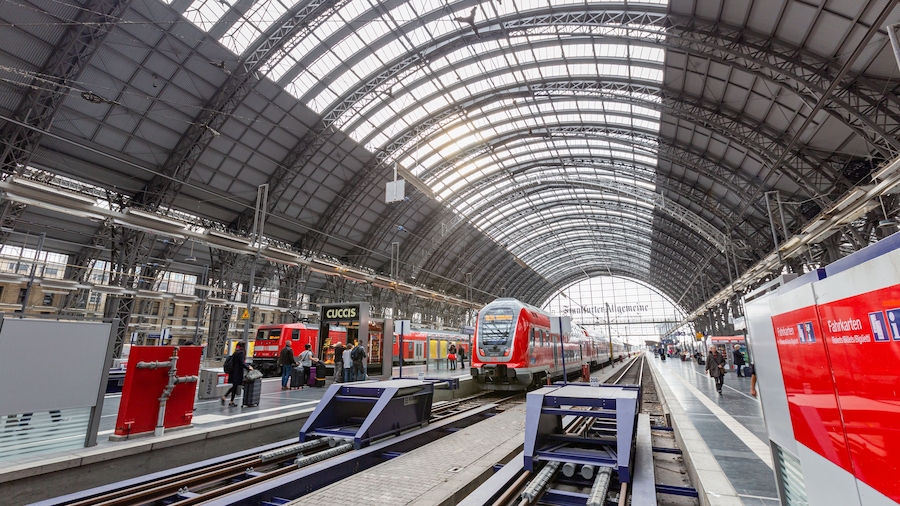 Bahnhofsviertel featuring interior views and railway items