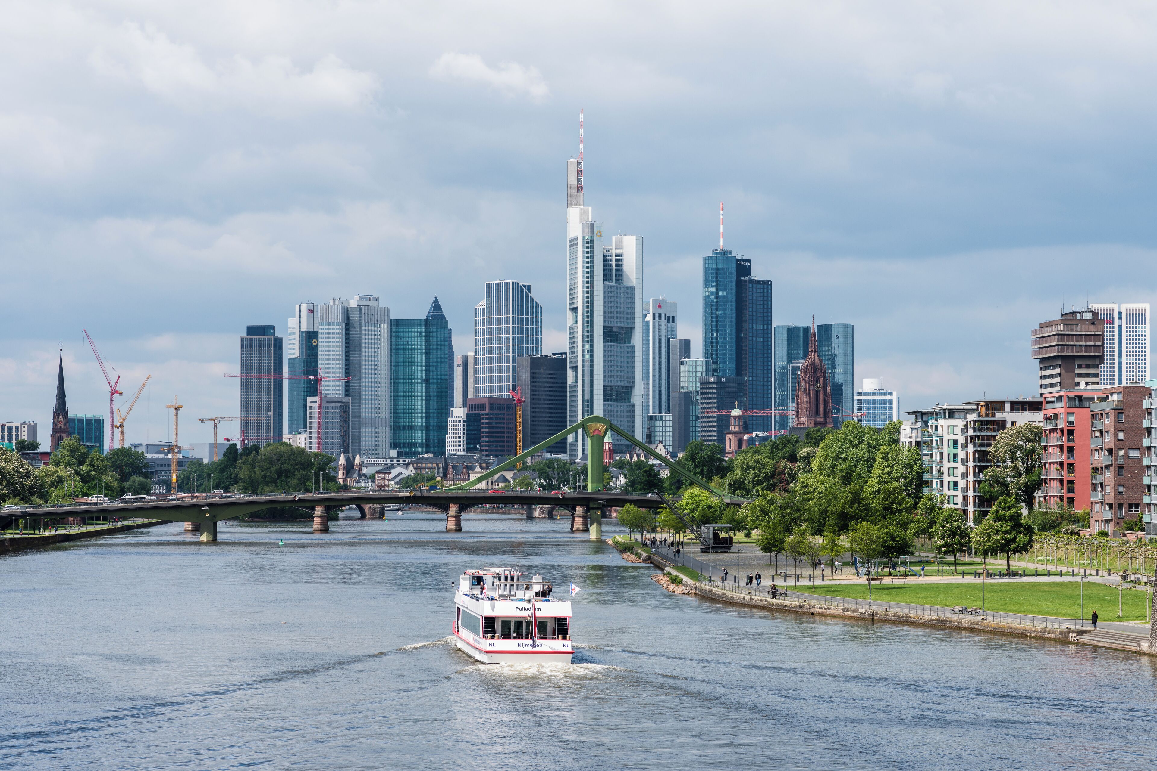 Skyline of Frankfurt/Main, Germany in May 2014.