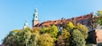 General view of Wawel Castle in sunny day. Residency located in central Kraków, Poland. For centuries residence of kings and the symbol of Polish statehood.