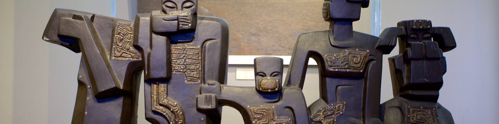 Museum of Fine Arts showing interior views and art