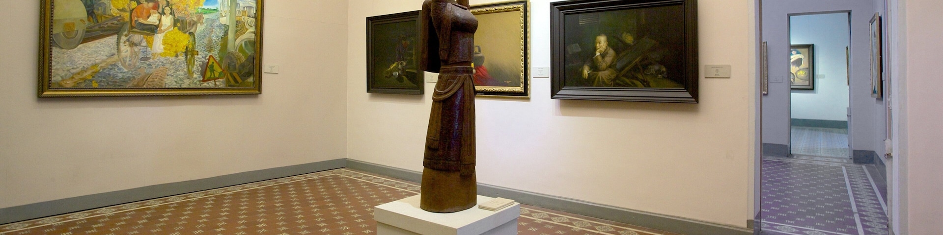 Museum of Fine Arts welches beinhaltet Innenansichten, Kunst und Statue oder Skulptur
