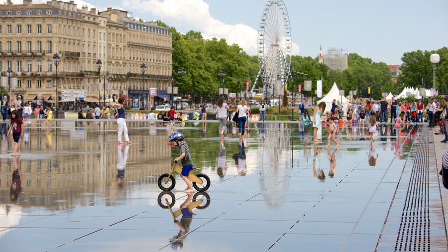 The Water Mirror which includes a square or plaza and a city
