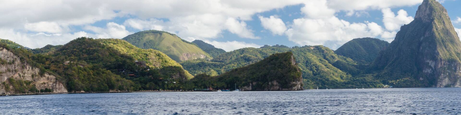 Die berühmten Berge von Saint Lucia Gros Piton und Petit Piton