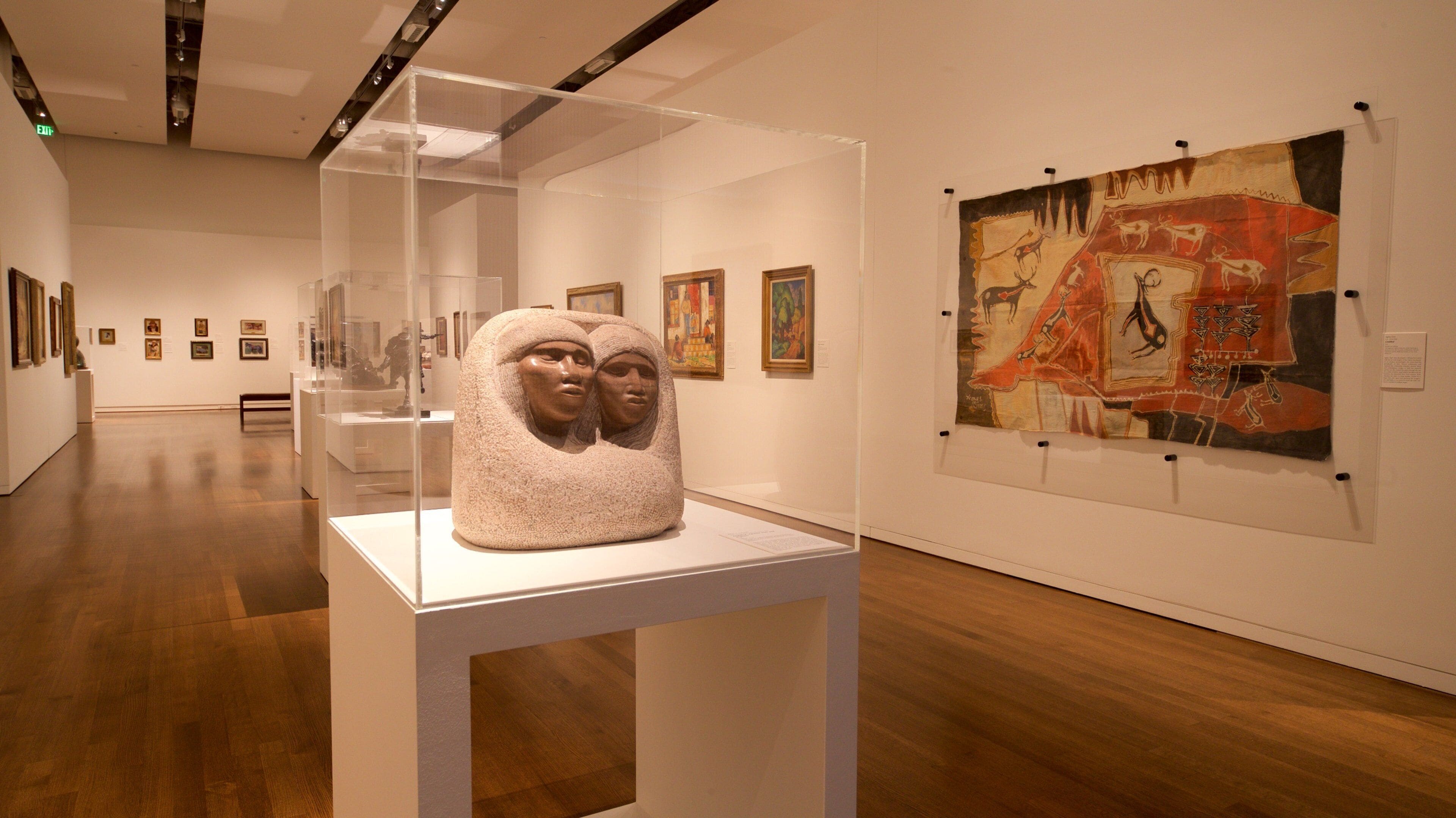 Fred Jones Jr. Museum of Art which includes interior views and art