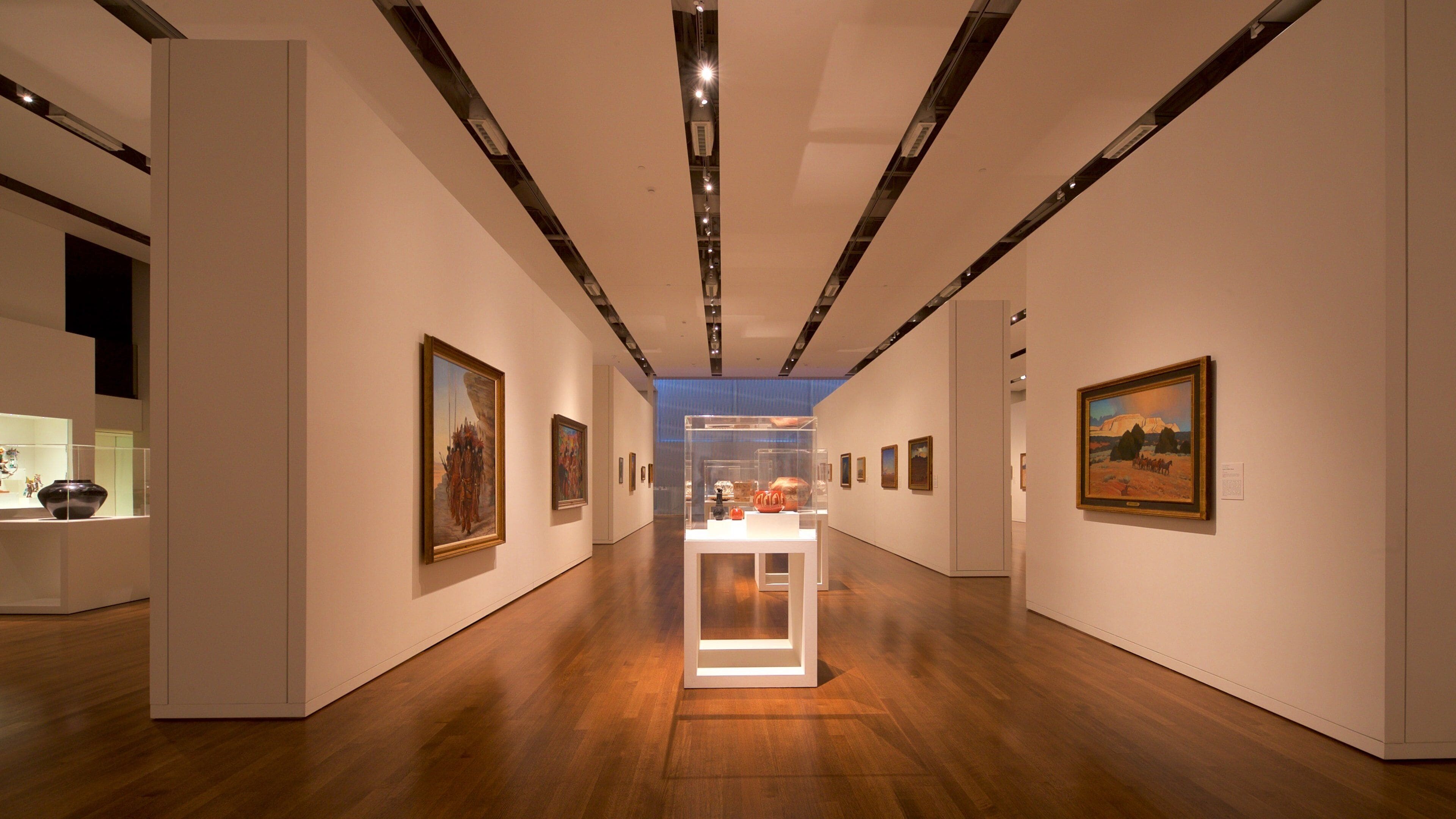 Fred Jones Jr. Museum of Art which includes art and interior views