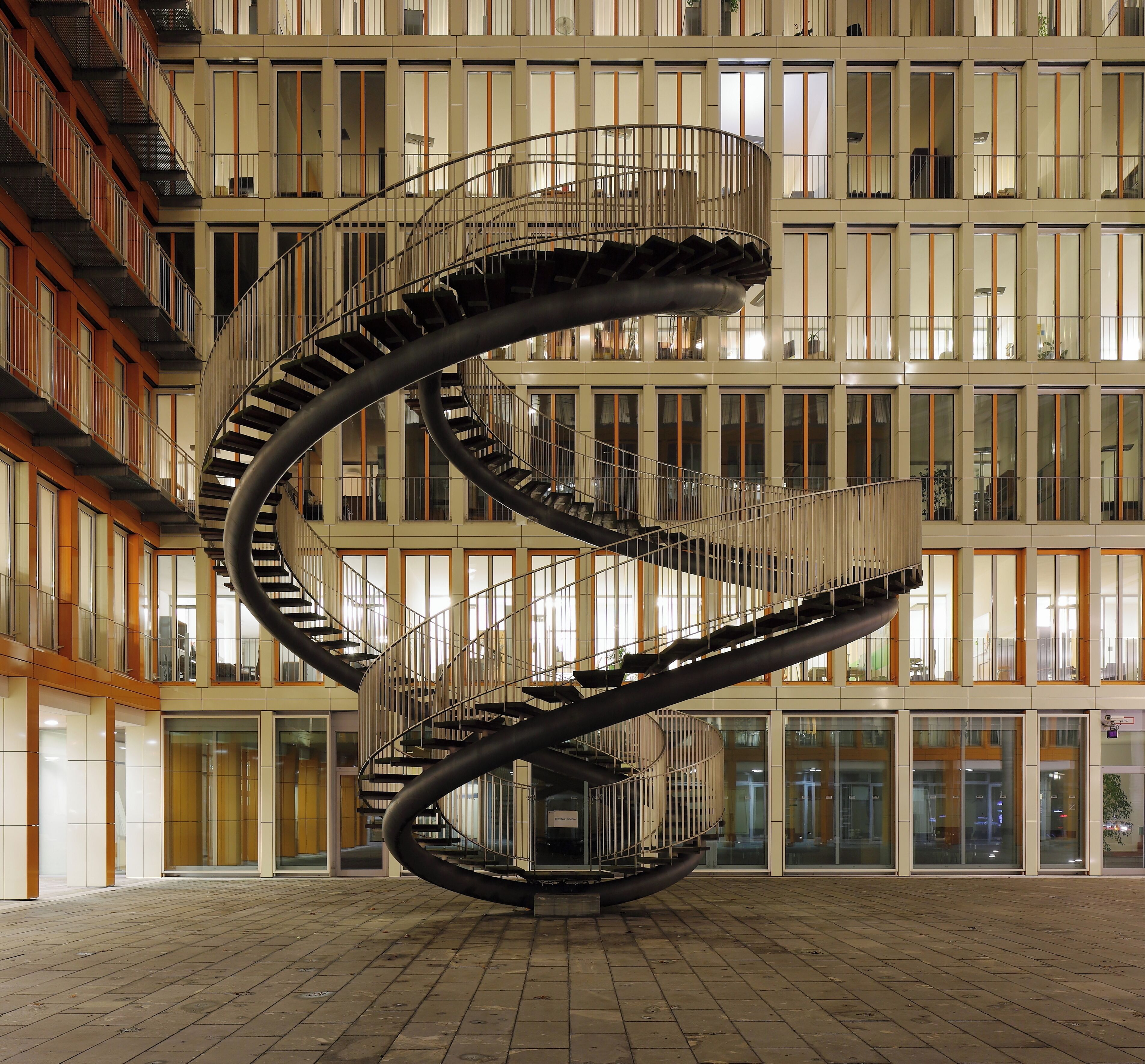 "Umschreibung" (circumscription), by Olafur Eliasson, in Munich, Germany. Built for the German headquarters of KPMG in 2004.