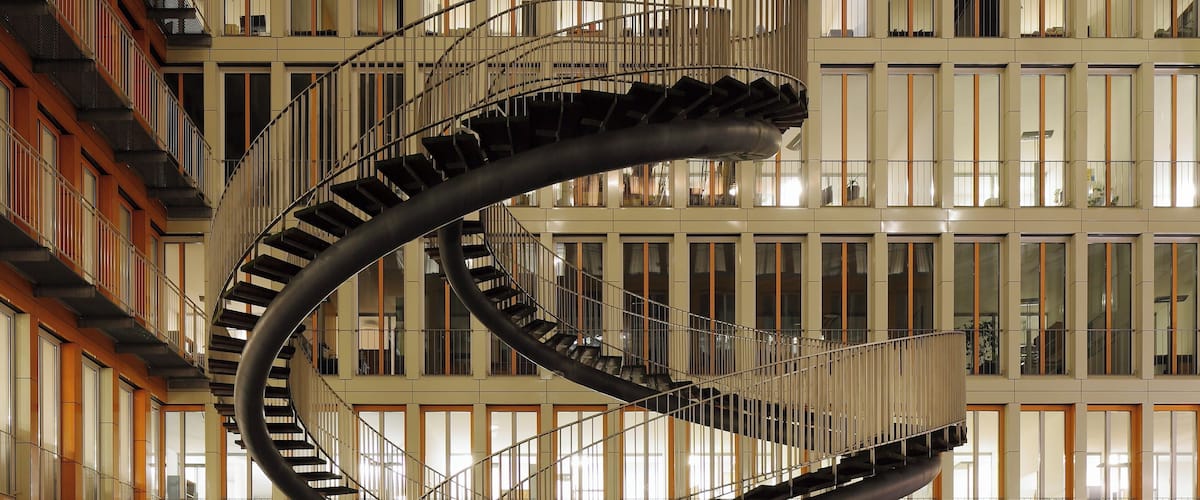 "Umschreibung" (circumscription), by Olafur Eliasson, in Munich, Germany. Built for the German headquarters of KPMG in 2004.