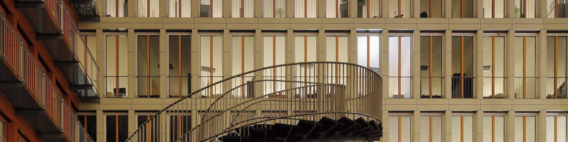 "Umschreibung" (circumscription), by Olafur Eliasson, in Munich, Germany. Built for the German headquarters of KPMG in 2004.