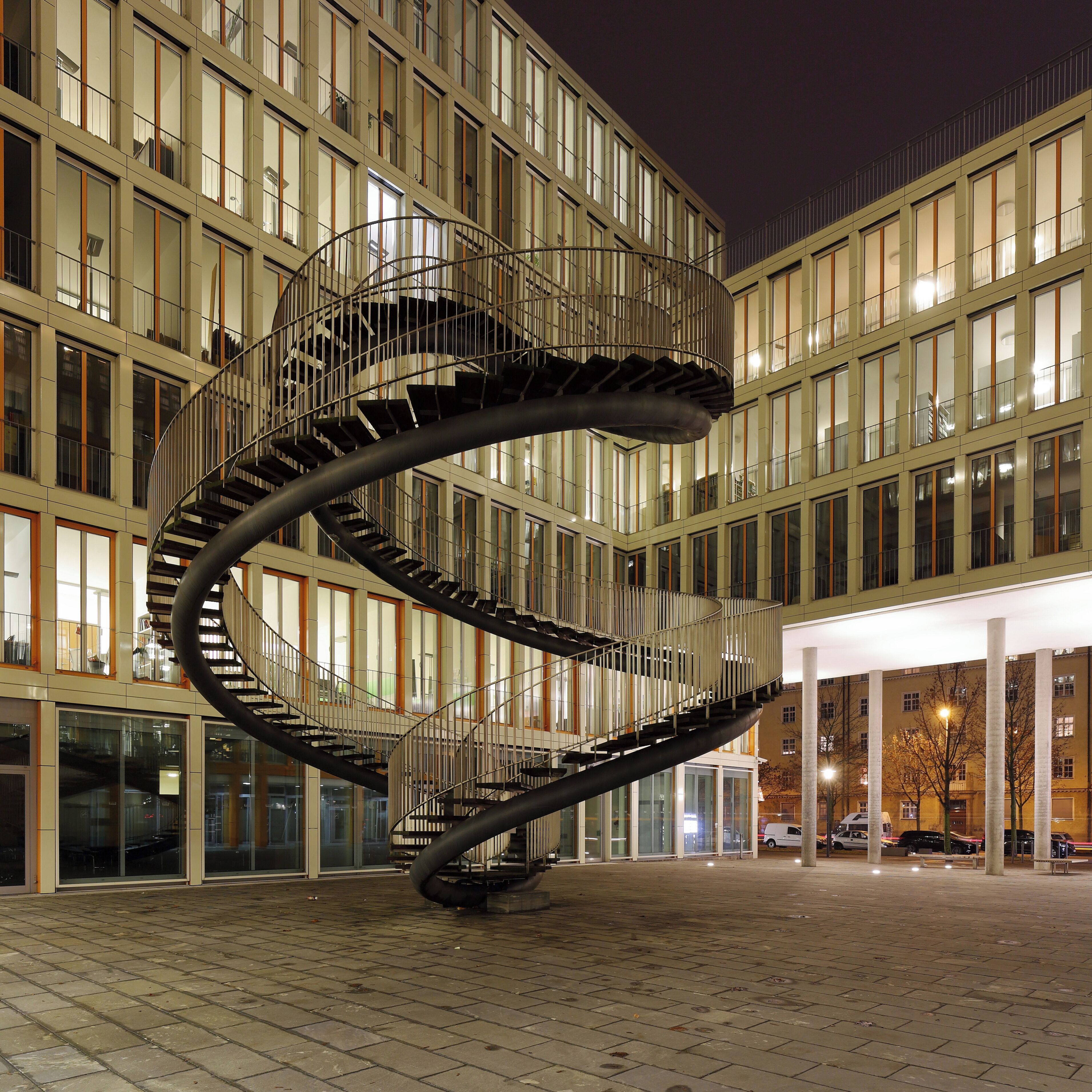 "Umschreibung" (circumscription), by Olafur Eliasson, in Munich, Germany. Built for the German headquarters of KPMG in 2004.