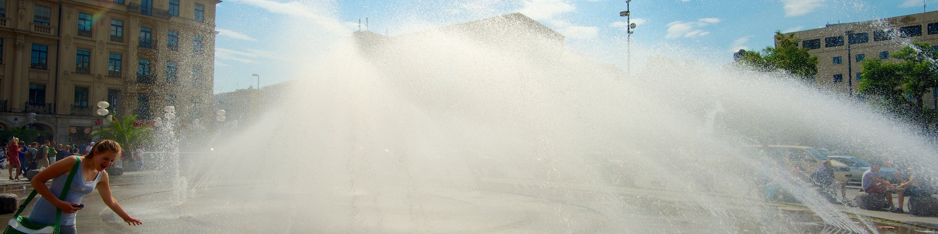 Karlsplatz - Stachus which includes art, outdoor art and a square or plaza