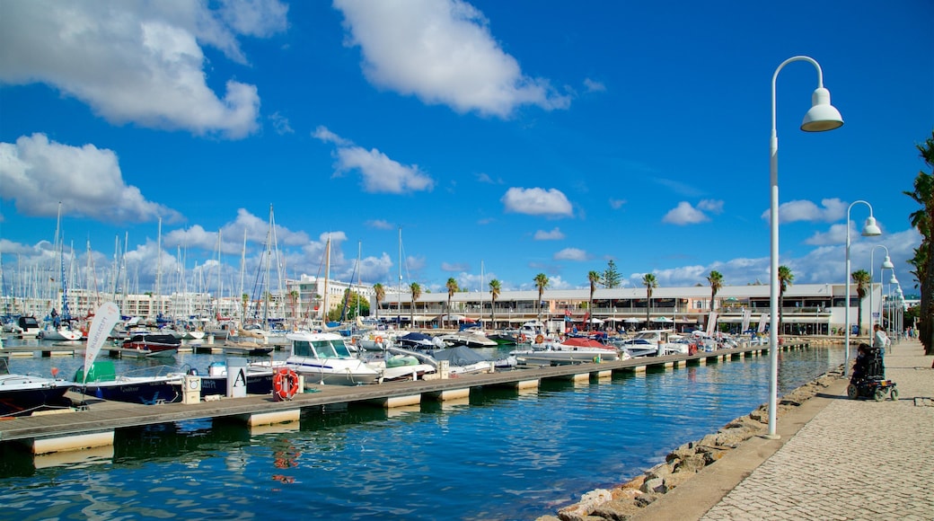 Lagos Marina showing a bay or harbor