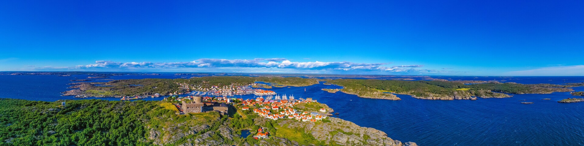 Panorama view of Marstrand in Sweden